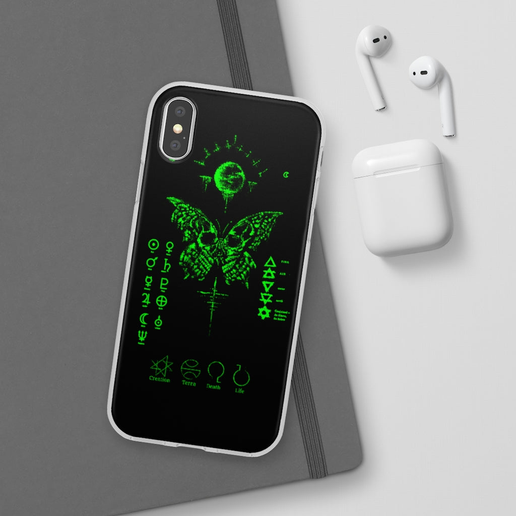 Flexi Cases - The deathly butterfly. mobile phone case, iPhone case, Samsung case, mobile accessory.