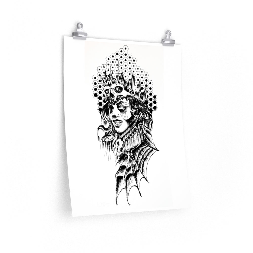 Lilith the supreme empress of Hell - Premium Matte vertical posters. Art Print, Wall Art, Gothic Home Decor.