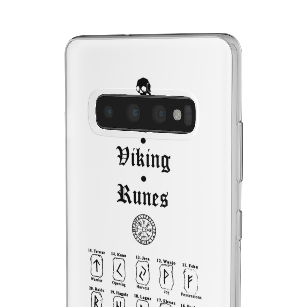 Flexi Cases - The Viking runes. White version. mobile phone case, iPhone case, Samsung case, mobile accessory. Norse. Viking. pagan