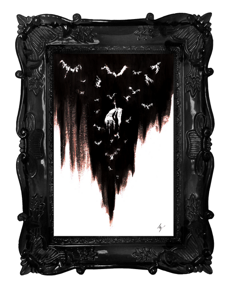 The ravens call her. Home decor - Poster wall art. Gothic Black.