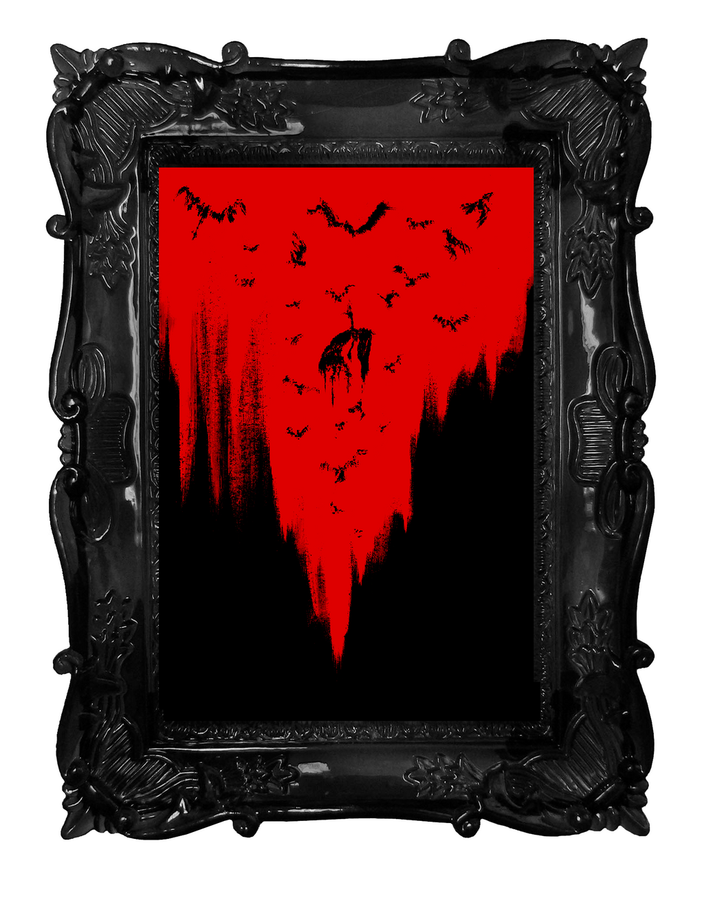 The ravens call her. Home decor - Poster wall art. Blood Red.