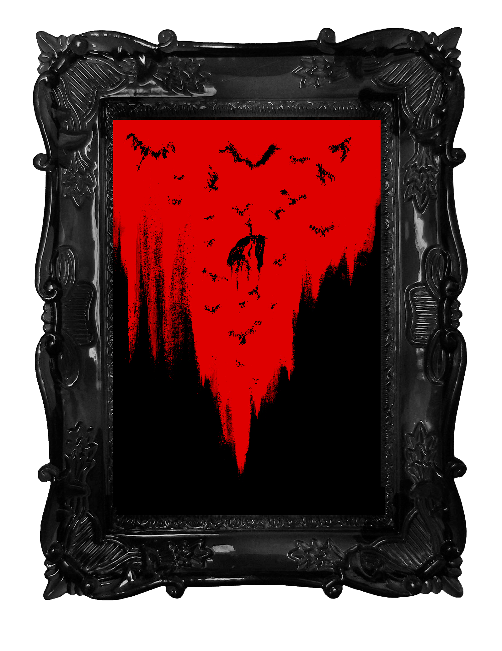 The ravens call her. Home decor - Poster wall art. Blood Red.