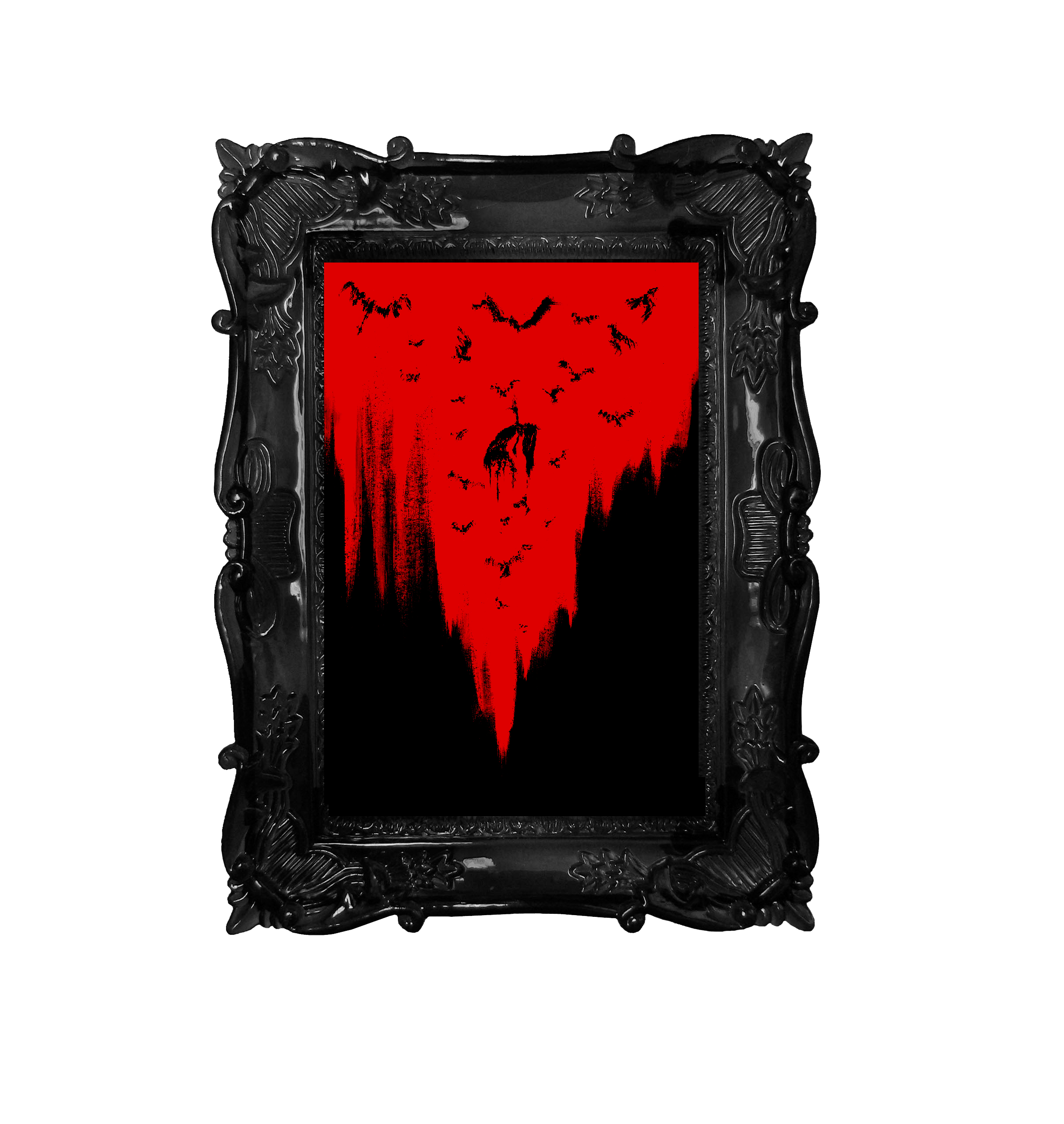 The ravens call her. Home decor - Poster wall art. Blood Red.