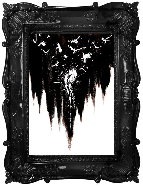 Her calling to Valhalla. Wall art - in black
