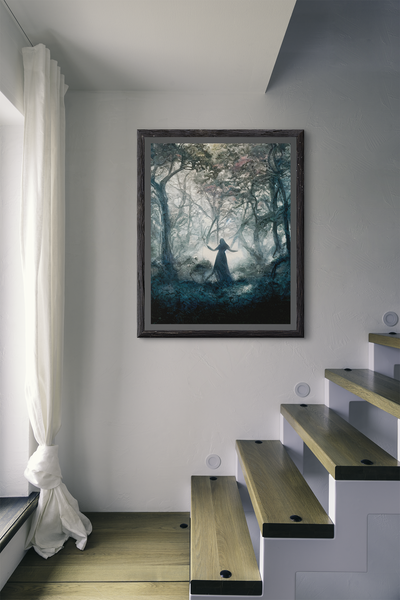 The dancing witch. Art print.