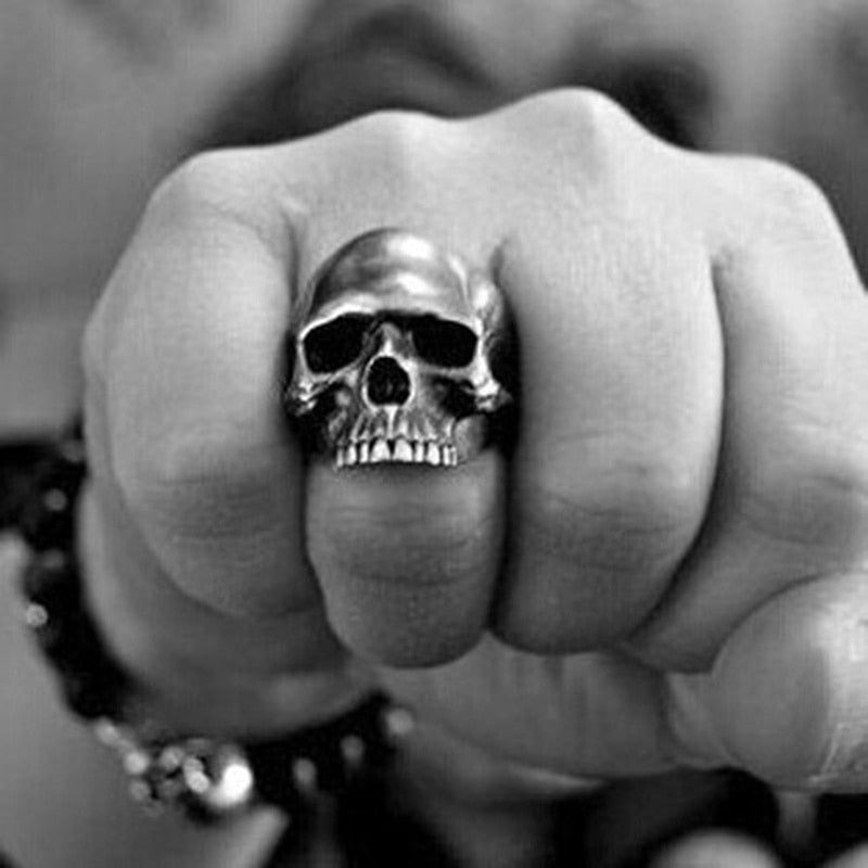 Death is coming - Skull Ring Men, Gothic Personality Punk Ring Fashion.