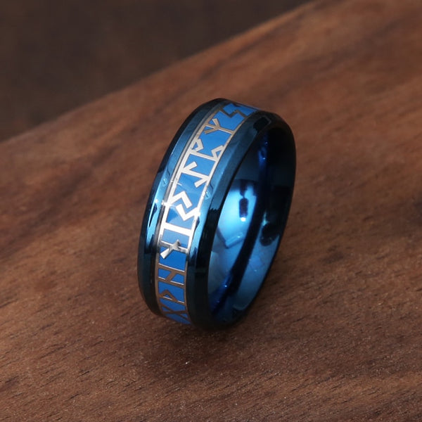 Viking Rune Ring. Stainless Steel. Gothic jewellery.