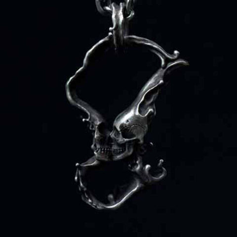 Vintage Punk Skull Necklace for Men Women 316L Stainless Steel Necklaces Men&#39;s chain Fashion Male Kiss Jewelry OSDZ167