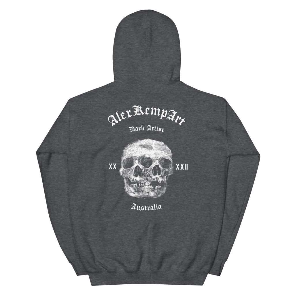 AlexKempArt - Double trouble skull head. Hoodie