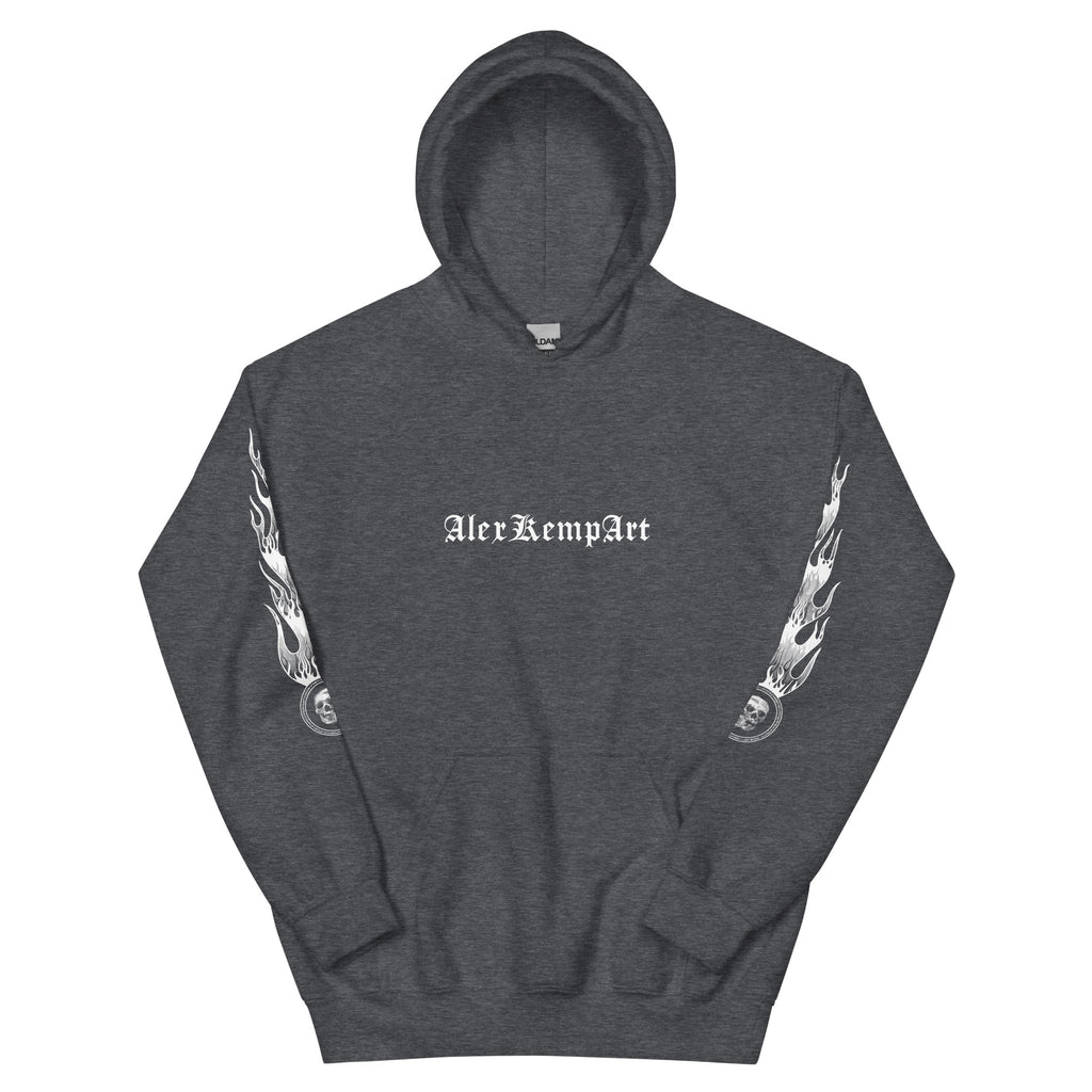 AlexKempArt - Double trouble skull head. Hoodie