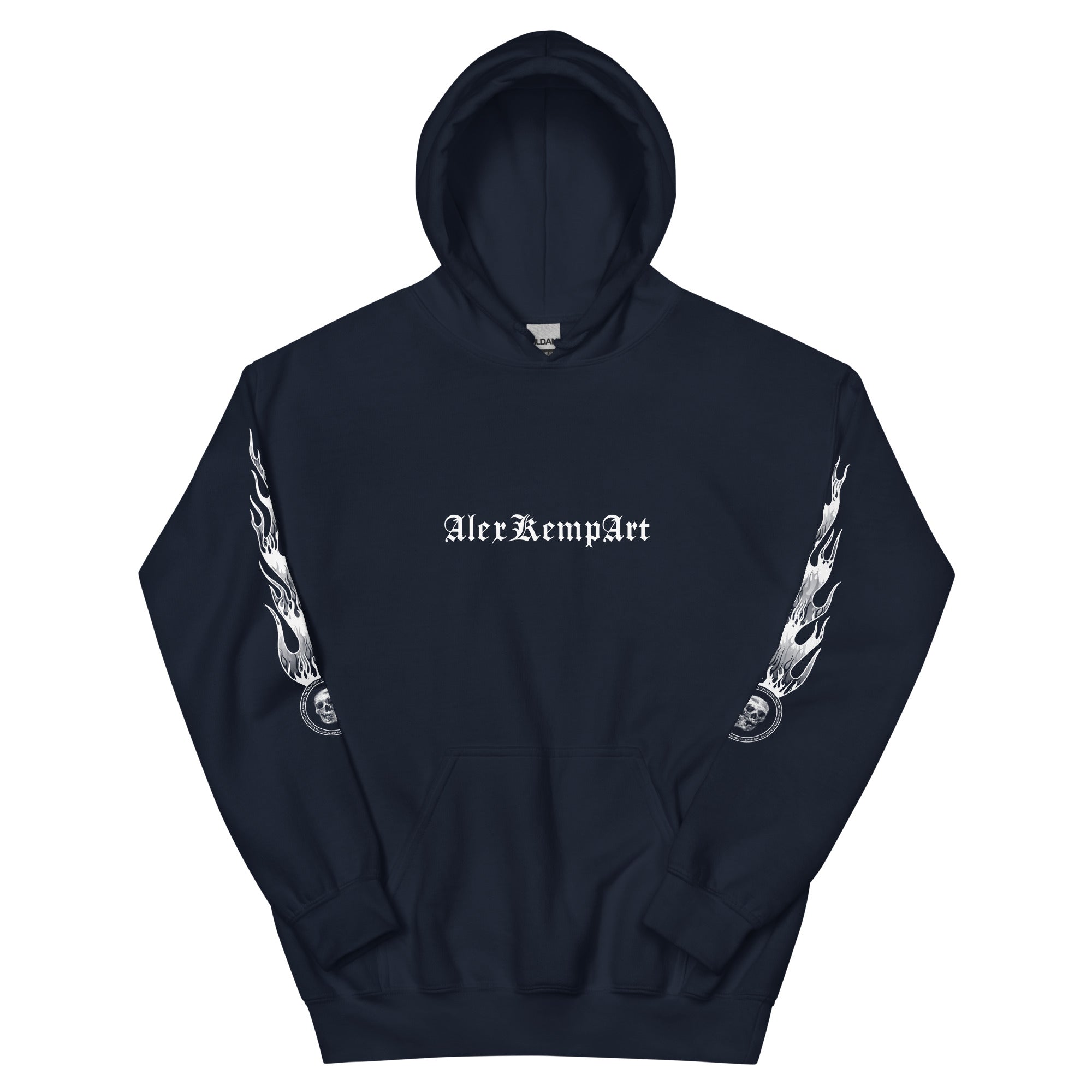 AlexKempArt - Double trouble skull head. Hoodie